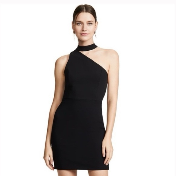 Alice and Olivia Skyla One Shoulder mini  Dress 0 - Picture 1 of 14
